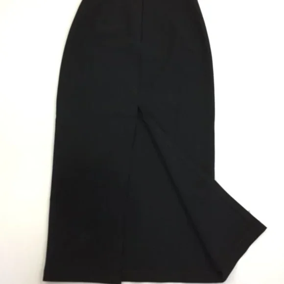 D&G DOLCE & GABBANA Basic Italy Black High Slit Front Skirt - Picture 8 of 16